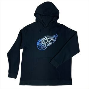 NHL FANATICS Women's Rinkside Detroit Red Wings Black Pond Hockey Hoodie Sz 2XL